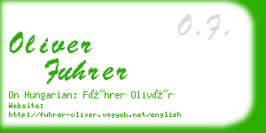 oliver fuhrer business card